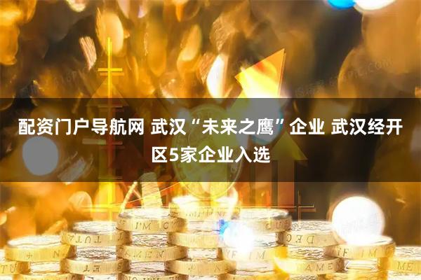 配资门户导航网 武汉“未来之鹰”企业 武汉经开区5家企业入选